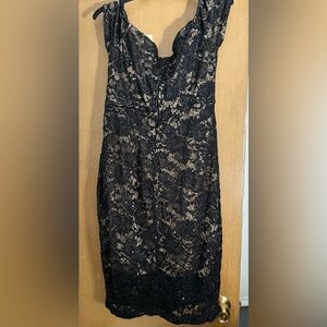 Bisou Bisou Black Lace Sleeveless Dress